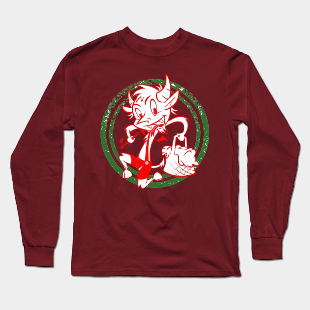 Happy Krampus Long Sleeve T-Shirt by richhwalsh